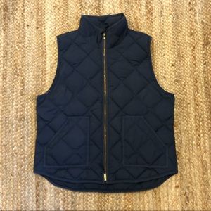 J. Crew Navy Quilted Vest